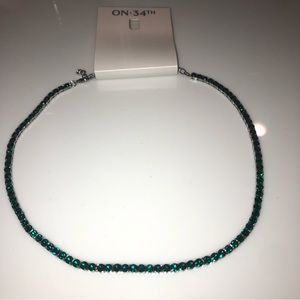 Necklace Silver-Tone 4mm crystals